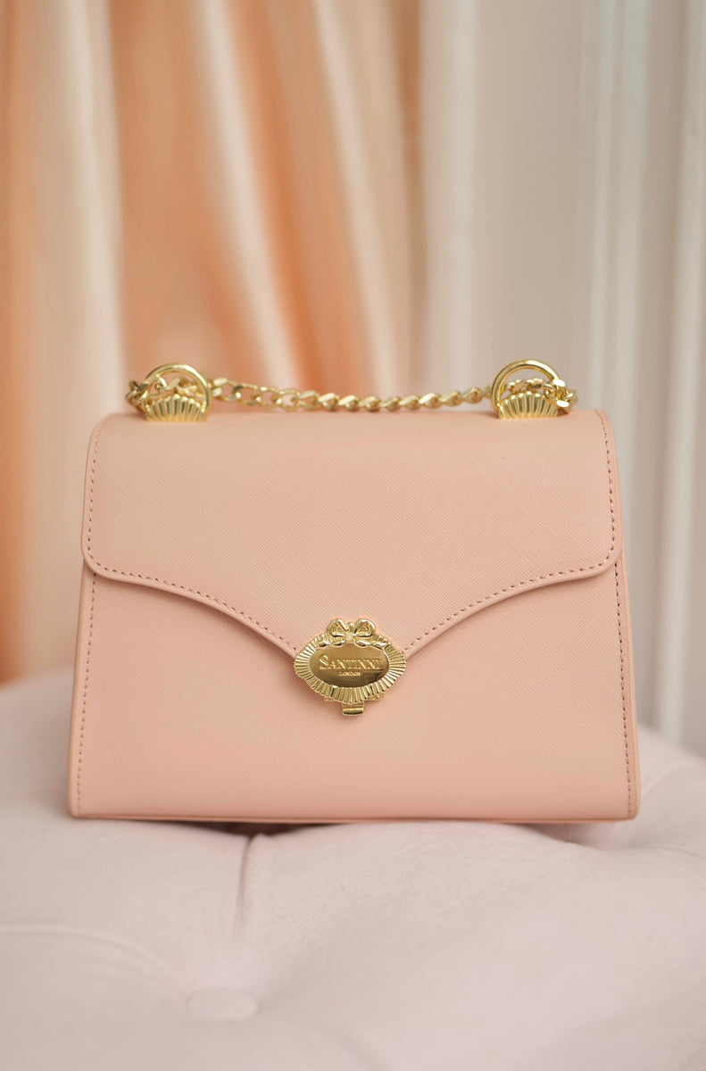 'Venus' Saffiano Leather Handbag in Rosa – Santinni