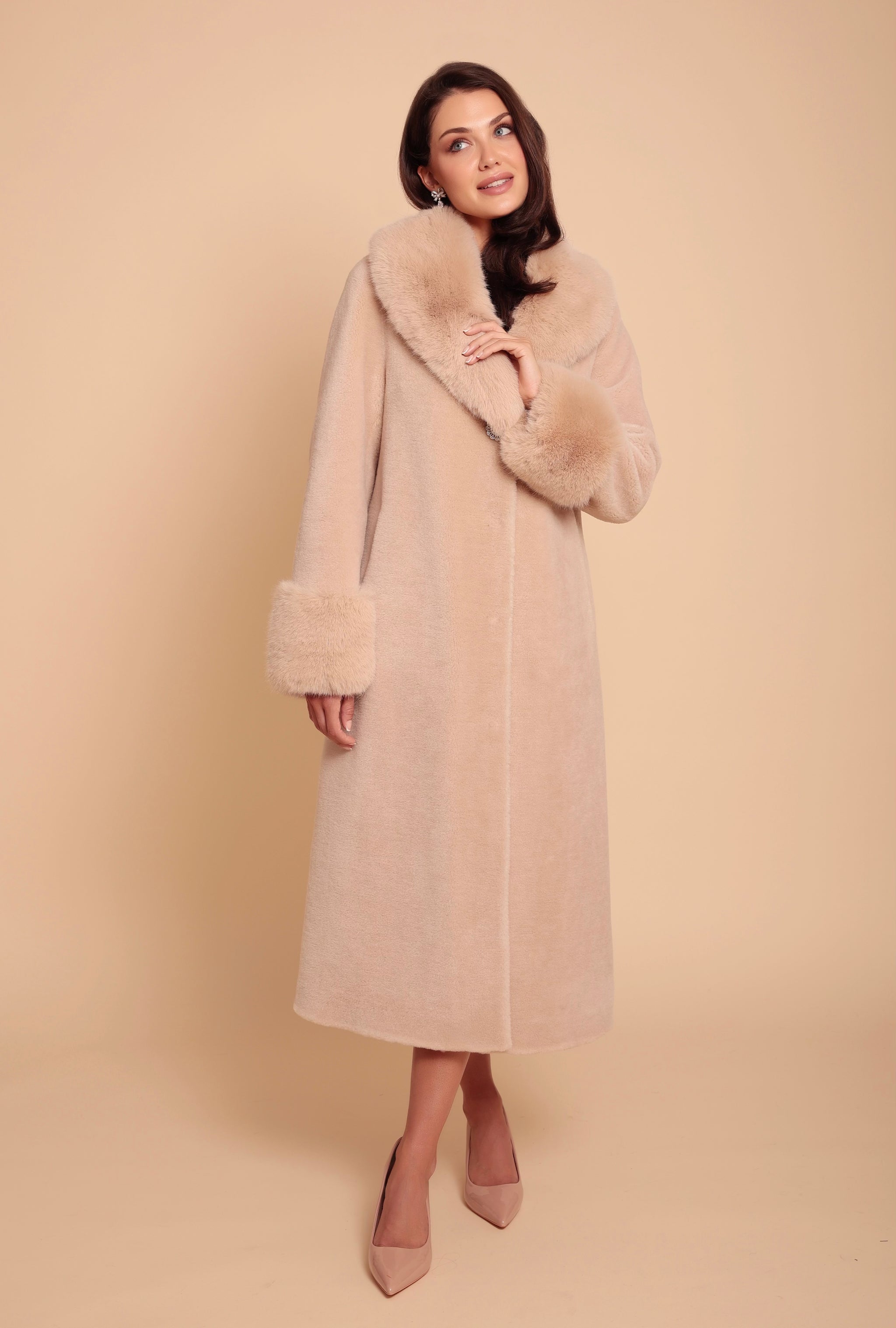 Stexa long collared wool coat online