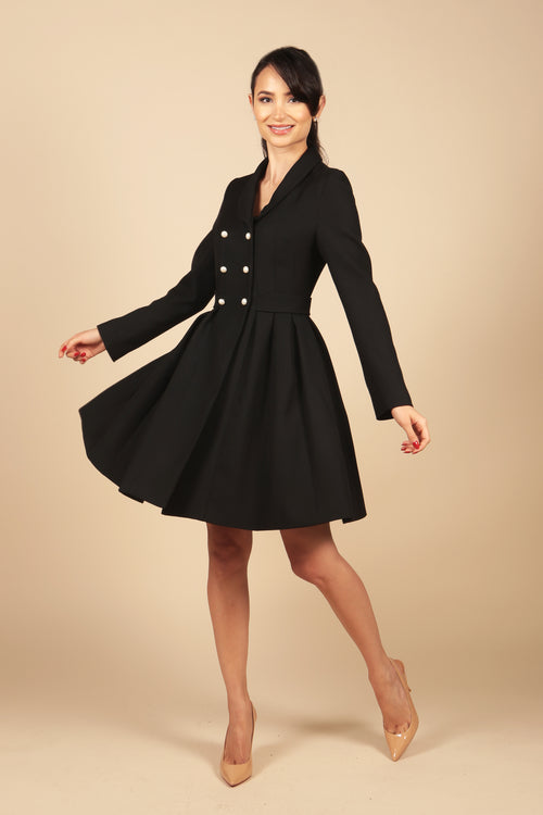 Ladies black dress coat on sale