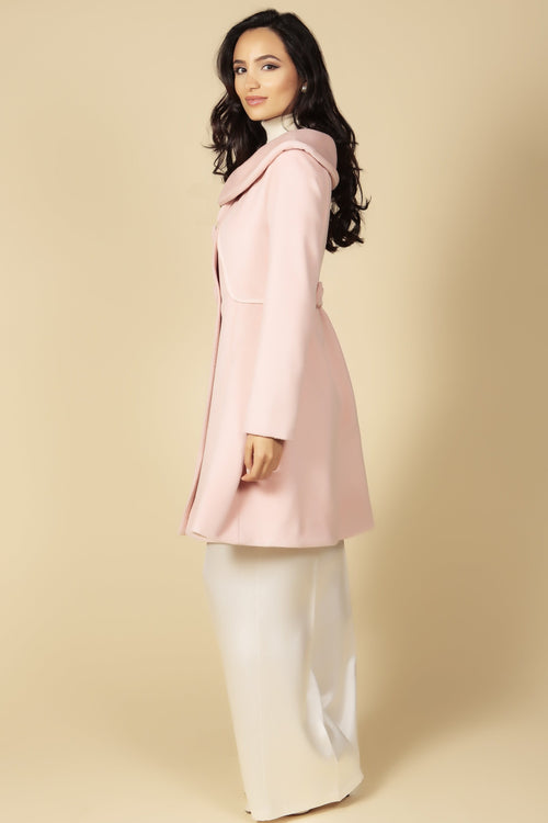 Last Chance 'Pillow Talk' Italian Cashmere and Wool Dress Coat in Rosa