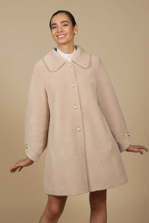 'Amore' Wool Coat in Cammello