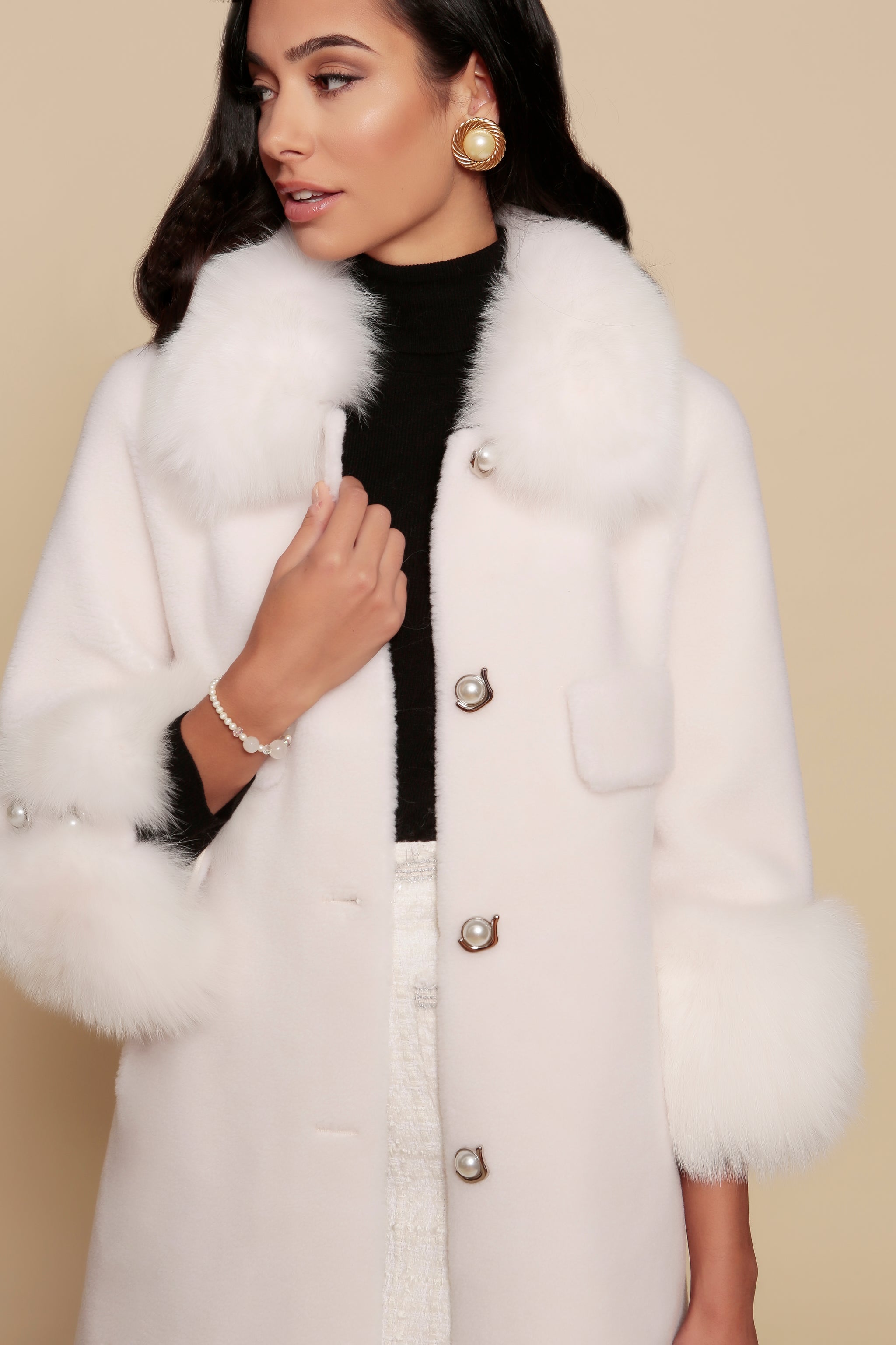 KOMITOR Magnificent Wool Coat deals 16W 1X with Faux Fur