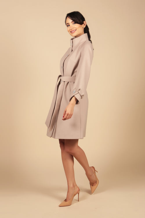 ‘Taylor' Cashmere and Wool Coat in Grigio